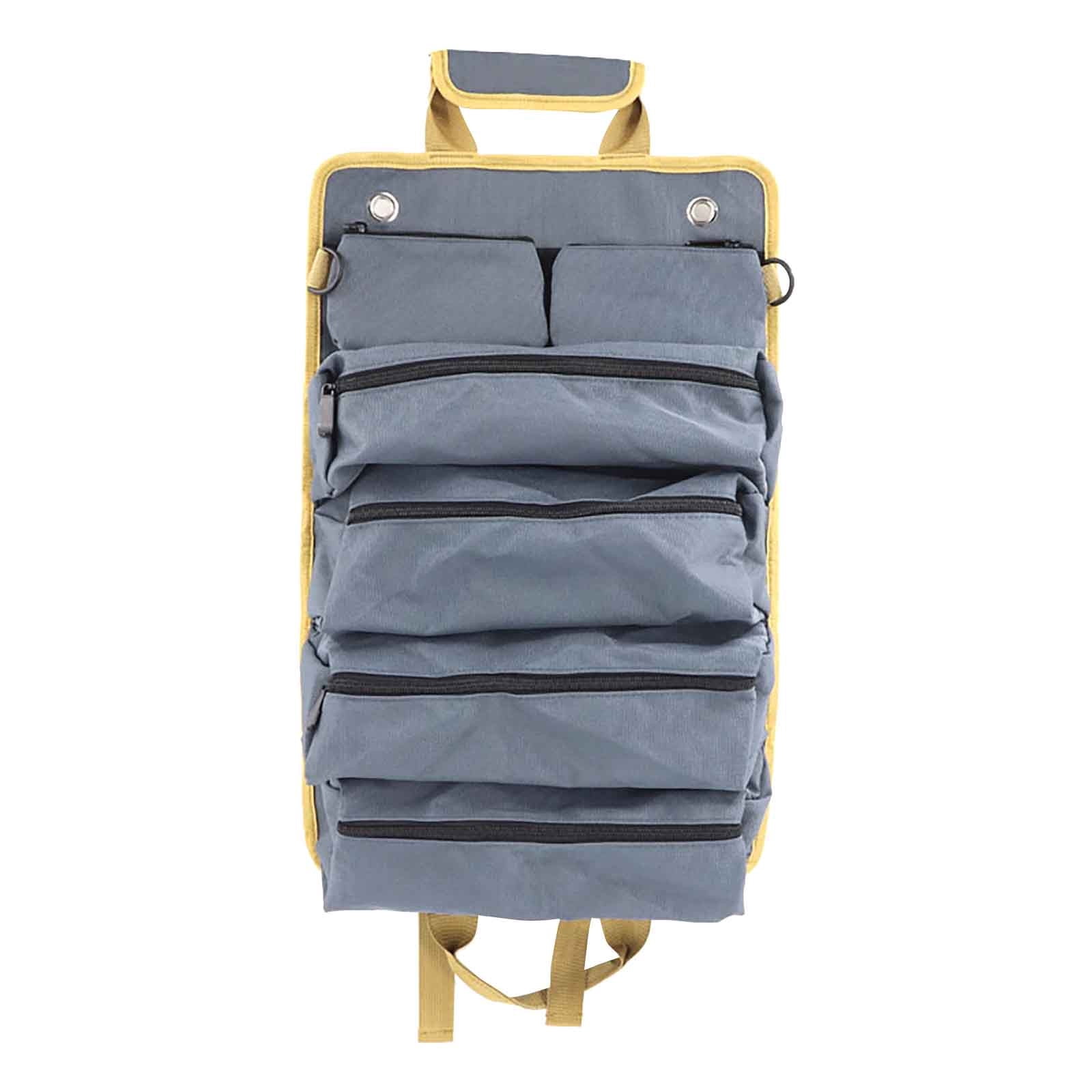 TopLLC Storage Bins Multifunctional Roll Type Hardware Bag, Garden Electrician, Woodworking Hardware Tool Bag, Car Mounted Hardware Tool Storage Bag Storage Bags
