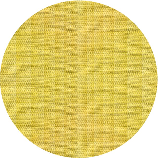 Ahgly Company Tapis Rond Lavable en Machine Intérieur Transitionnel Jaune Canari, 6 Pieds Rond