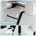 thumbnail image 3 of FH Group 2020-2024 Tesla Model Y Faux Leather Custom Fit Rear Seat Covers Solid White, 3 of 4