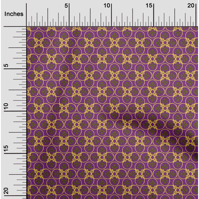 oneOone Cotton Poplin Fabric Floral Block Print Fabric By Yard 56 Inch Wide