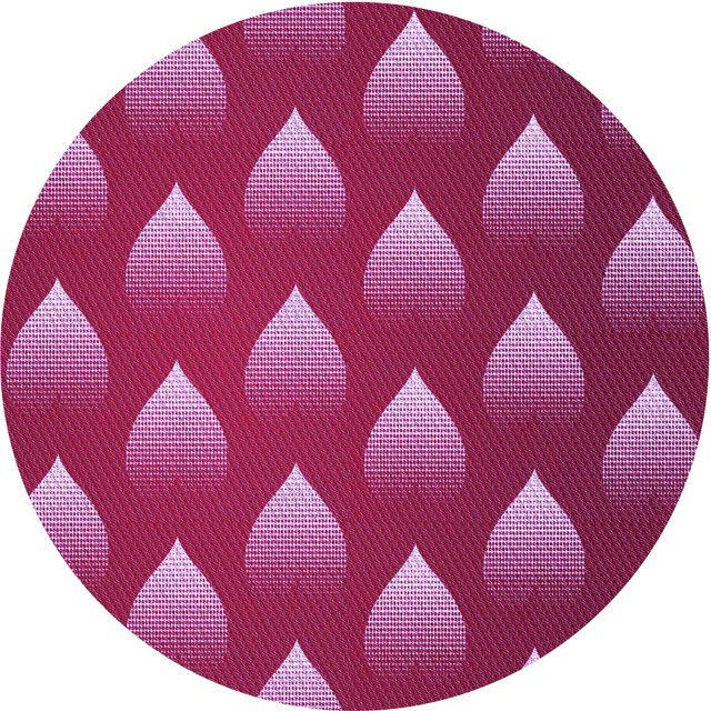 Ahgly Company Tapis Rond Lavable en Machine Intérieur Transitionnel Rouge Cramoisi, 4 Pieds Rond
