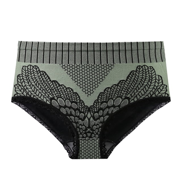 XZNGL Women Color Lace Edge High Waisted Shorts Shapewear Tummy Control Panties