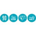 thumbnail image 2 of Darling Souvenir 190 Pcs Naughty Ninety Birthday Theme Stickers chocolate Labels-Turquoise Blue, 2 of 2