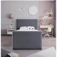 thumbnail image 4 of Meridian Furniture Lit Jumeau en Velours Gris, 4 of 6