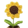thumbnail image 1 of tredstone Hand Knitted Crochet Flowers Mini Potted Flowers Car Accessories Small Cute, 1 of 6