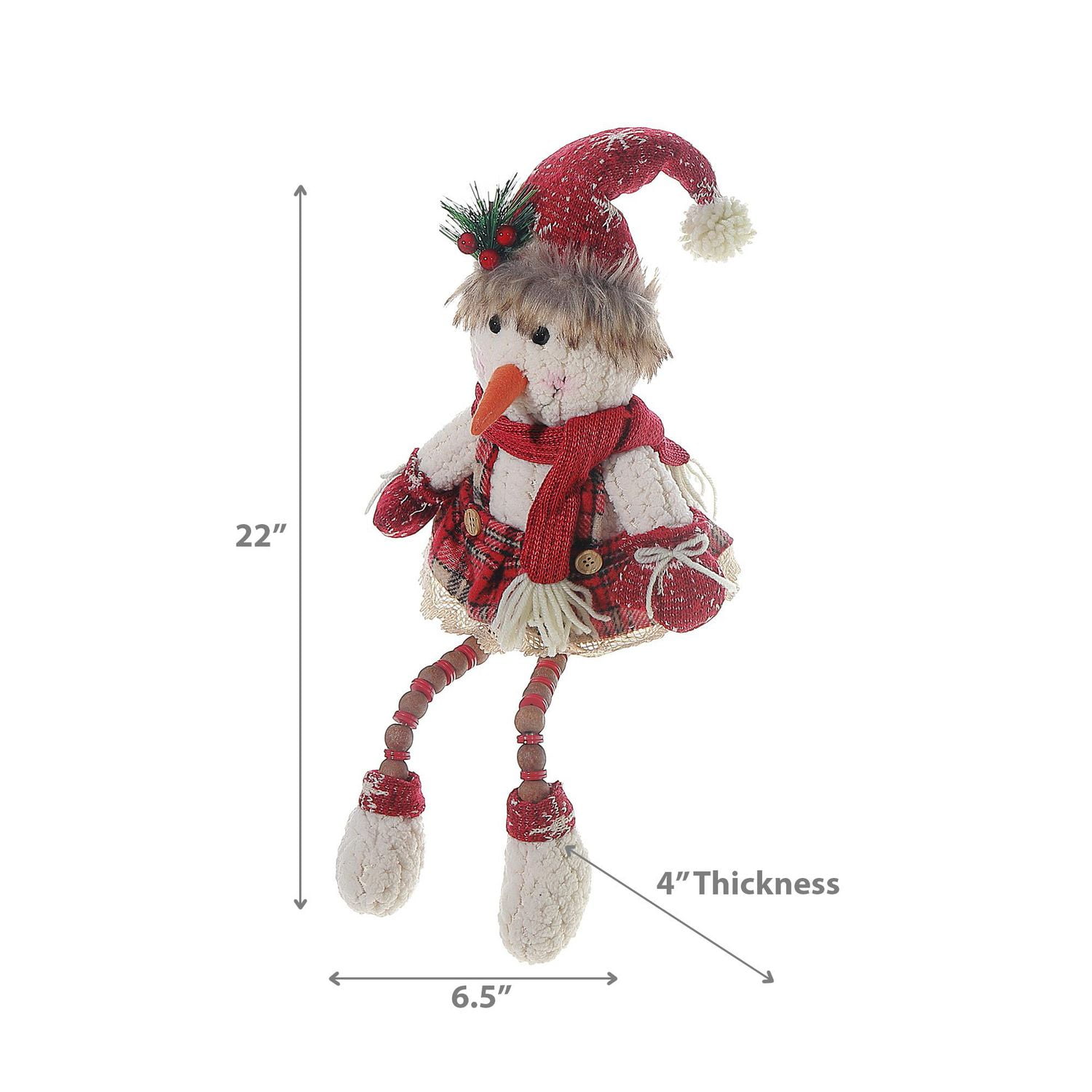 Bonhomme De Neige Avec Jupe En Peluche Auto-Perlée