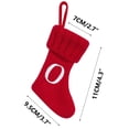 thumbnail image 3 of Fridja Christmas Stocking Knit Initial Christmas Stockings for Family Farmhouse Monogram Letter Christmas Stockings Christmas Decorations Gift Stocking Personalized Stocking Embroidered Letter O, 3 of 5