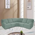 thumbnail image 2 of CHOK 2024 5 Seat Corner Sofa Cover Sectional Recliner Corner Sofa Protector for Livingroom Deep Blue, 2 of 10