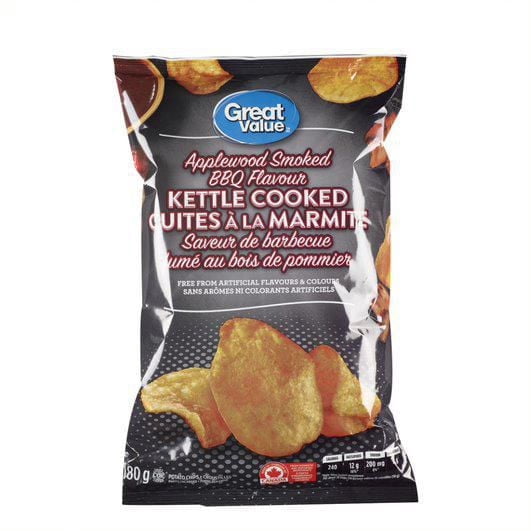 Great Value Applewood Smoked BBQ Kettle Cooked Potato Chips