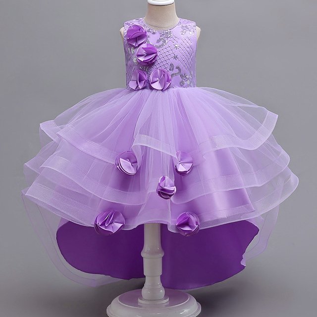 Nouvelle Robe de Princesse d'Été pour Sentier, Robe de Spectacle de Garçon aux Fleurs, Robe d'Hôte de Spectacle de Piano, Robe de Performance, Décalcomanie à Paillettes, Robe de Soirée Mode pour 3-12 Ans