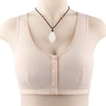 thumbnail image 1 of zanvin Daisy Bra for Seniors, Front Snap Closure Bras, Front Snaps Daisy Bra, Beige, 52, 1 of 6