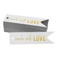 thumbnail image 1 of Inkdotpot Real Gold Foil Made With Love Text Tags Favor Hang Paper Tags 100 Pieces, 1 of 6