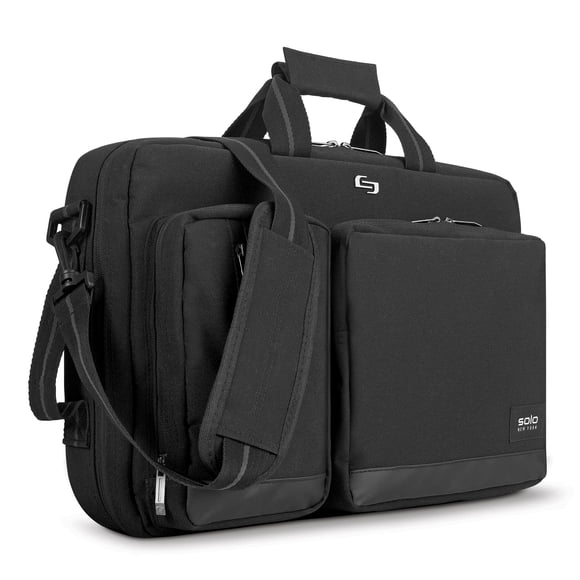 Solo New York Sac à Dos Mallette Hybride - Sac de Transport pour Ordinateur Portable pour Femmes et Hommes, Convient à un Ordinateur de 15,6 Pouces, Culotte pour Voyage et Travail, Poche Interne pour Tablette,