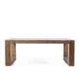 thumbnail image 2 of Afuera Living Light Solid Eucalyptus Outdoor Patio Coffee Table with Teak Finish, 2 of 5