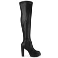 thumbnail image 3 of Unique Bargains Women's Platform Heels Chunky Heel Over Knee High Boots, 3 of 8