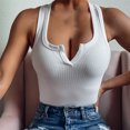 thumbnail image 5 of Timegard Womens Tank Tops Summer V Neck Slim Basic Tee Solid Color Casual Sleeveless Top Cami Shirts, 5 of 5