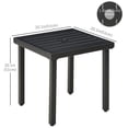 thumbnail image 3 of Outsunny Table d'Appoint de Jardin, Table Basse avec Trou pour Parasol, Patio, Noir, 3 of 9