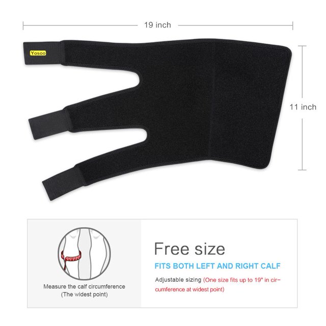 HURRISE Calf Compression Brace Shin Splint Sleeve Support Lower Leg Wrap Muscle US, Support Sleeve Leg,Calf Brace