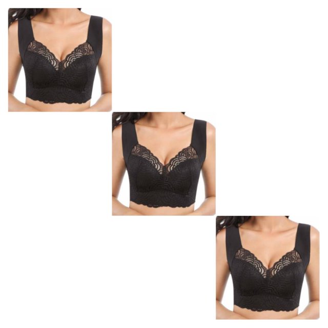 mmirethe Ribless Bra Lace Offers Skin-Friendly And Breathable Comfort For Women Widened Shoulder Strap Is Stable And Does Not L 3Set