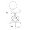 thumbnail image 5 of Sculptured Seat and Back Drafting Chair in Dillon Brown Fabric Graphite, 5 of 5