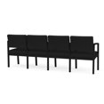 thumbnail image 5 of Lenox Steel Reception Waiting Room 4 Seats Chair / Black Steel / Black, 5 of 5
