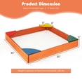 thumbnail image 2 of Gymax Bac à Sable de Cour Arrière en Bois pour Enfants avec Sièges d'Angle Intégrés Mobilier d'Extérieur pour Enfant, 2 of 10