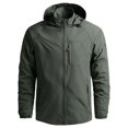 thumbnail image 1 of Innerwin Veste Séchage Rapide Homme Manteau Automne Manches Longues Couleur Unie Vert Armée m, 1 of 9