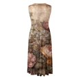 thumbnail image 5 of TJAZFJPA Robes Chinoises pour Femmes Robes d'Été Robe de Travail Sans Manches Robe à Manches Courtes Imprimée Col en V Robe Décontractée pour Femmes Robe Maxi Grande Taille Robe de Maternité à Perles Robes Moulantes pour Femmes, 5 of 5