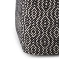 thumbnail image 4 of Simpli Home Pouf Carré Bohème Graham en Noir à Motifs et Coton Naturel, 4 of 6