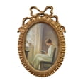 thumbnail image 1 of GUOOL Oval Photo Frame 10x6.9inch European Styled for Housewarming Parties Elegant Retro Golden, 1 of 9