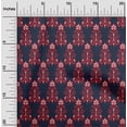 thumbnail image 1 of oneOone Coton Flex Tissu Imprimé Floral Ikat BTY 40 Pouces de Large, 1 of 4
