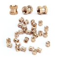 thumbnail image 1 of Wekity M2.5x4mm Female Thread Knurled Nuts,200pcs Hx3.8mm OD Brass Threaded Insert Embedment Nuts Hydraulic Welded Joint Injection Molding Assortment Kit for 3D Printing Injection Molding-0621, 1 of 5