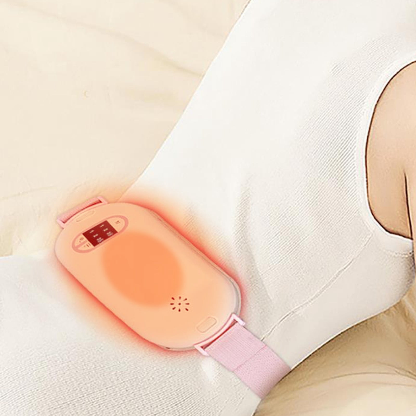 Dvkptbk Portable Cordless Heating Pad, Electric Heating Pad for Back Pain with 3 Heat Levels & 3 Vibration Massage Modes, Fast Heating Belly Wrap Belt, Menstrual Heating Pad for Womens and Girls