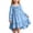 Dress363# Blue, variant on oqasdz Girls Dress Summer Dress with Square Neck Flutter Sleeves and Flared Hem Elegant Ruffle Trim Boho Length Party Dress for Toddler Kids