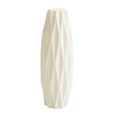 zanvin home decor gifts 1pc Plastic Shatterproof Flower Plant Pot Vase Study Room Home Wedding Decor for Home Garden Office Decoration,White