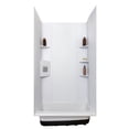 thumbnail image 1 of Icon Shower Surround 15229 3 Piece Design; 72 Inch x 30 Inch Rectangular Bath Surround; White; Smooth; ABS Plastic; Tape On; Bathtub Sold Separately; For Use With 30 Inch Bath Tub, 1 of 1
