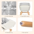 thumbnail image 4 of 3 in 1 Convertible Baby High Chair, Toddler Dining Chair w/3-Position Adjustable Food Tray, 5-Point Harness & Adjustable Seat Height, Gray, 4 of 6