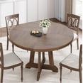 thumbnail image 2 of Ourlova 47 Inch Wood Round Dining Table for 4, Modern Kitchen Table, Farmhouse Dinner Table, Round Kitchen Table with Wooden Top and Sturty Legs, 2 of 7