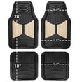 thumbnail image 5 of FH Group Universal Fit Two-tone Car Floor Mats Heavy Duty Rubber Full Set 4Pc - F11313GRAY, 5 of 5