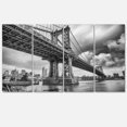 thumbnail image 2 of Manhattan Bridge in Gray Shade - Cityscape Photo Canvas Print, 2 of 3