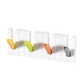 thumbnail image 1 of Four Panel Piano Hook Entryway Keyhole Coat Hat Bag Umbrella Hanger Bathroom Kitchen Storage Rack for Organizing Home and Wall Mounted Space, 1 of 9