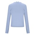 thumbnail image 4 of Lightweight Knit Cardigans Sweater Womens Long Sleeve Fall Button Down Ribbed Sweaters Casual Loose Fashion Tops Light Blue, M, 4 of 6