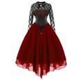 thumbnail image 2 of Ketyyh-chn99 Robe Formelle Femme Jupes Élégantes pour Femmes Vêtements Manches Longues Robe Longue Confortable Rouge,TG, 2 of 4