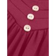 thumbnail image 3 of Innerwin Strappy Slip Dresses Spaghetti Strap Ladies Short Mini Dress Party Button Baggy Swing A-Line Sundress Red 3XL, 3 of 5