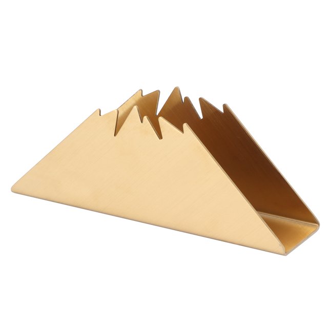 Napkin Holder, Desktop Decorative Napkin Dispenser Stainless Steel Simple Style Vertical for Hotel for Restaurant Golden