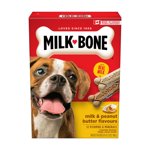 Milk-Bone Crunchy Des bonbons pour chiens, Milk & Saveur de beurre d'arachide