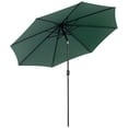 thumbnail image 1 of Outsunny 10' x 8' Round Market Umbrella, Patio Umbrella, Green, 1 of 10