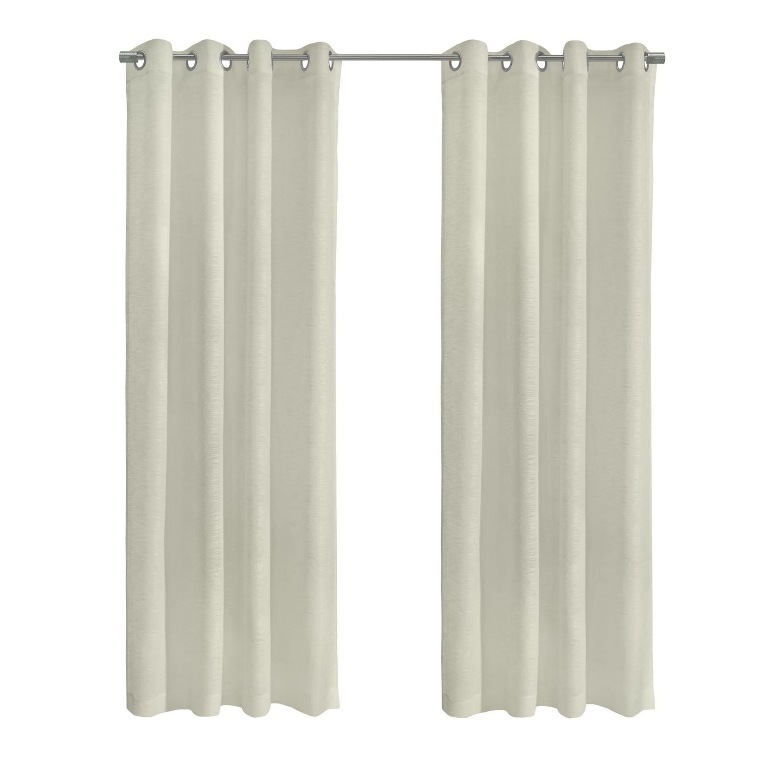 Loft Living Banan Transparent panneau de rideau à œillets 52 x 108 in Blanc cassé