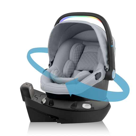 Evenflo Revolve180 LiteMax NXT Siège d'Auto Rotatif pour Bébé avec SensorySoothe (Âge 0-2 Ans, Poids 3-22 lbs)