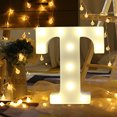 thumbnail image 2 of Special Offer! Alphabet LED Letter Lights Light Up White Plastic Letters Standing Hanging T, 2 of 3